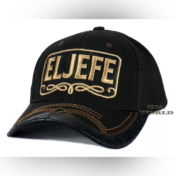 MEXICAN Hat EL JEFE Western Style Embroidered Trucker Mesh Snapback Baseball Cap - Picture 3 of 8